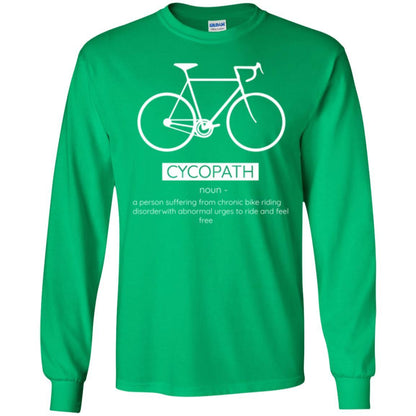 Biker T-shirt Cycopath Definition T-shirt Irish Green