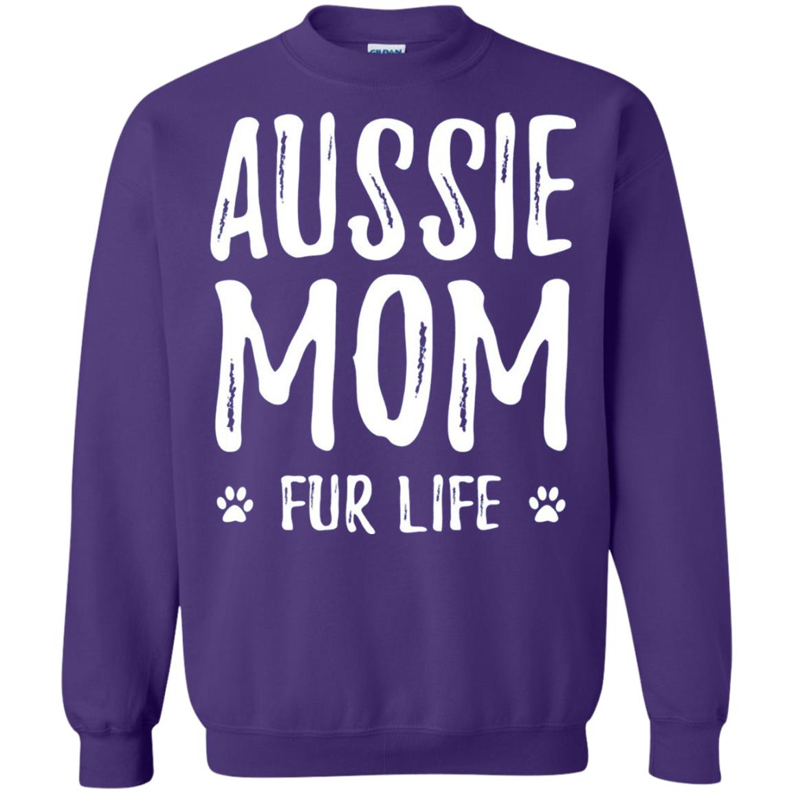 Aussie Mom Fur Life T-shirt Purple