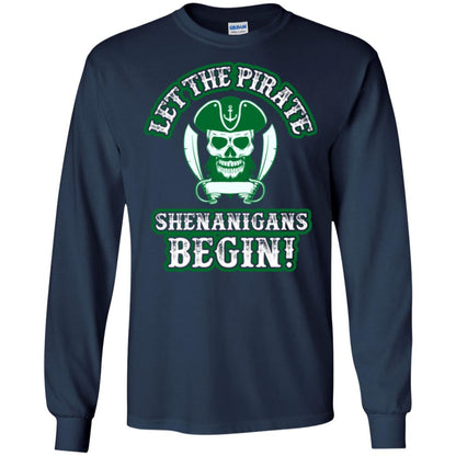 Saint Patrick's Day T-shirt Let The Pirate Shenanigans Begin Navy