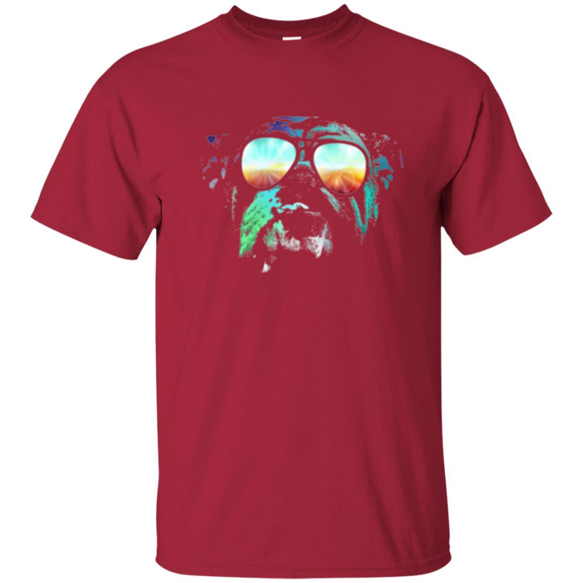 Pitbull Lover T-shirt English Bulldog Neon Dog T-shirt Cardinal