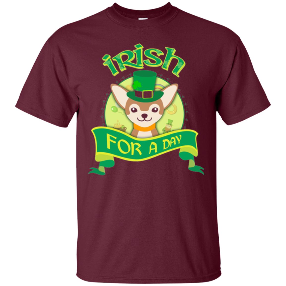 Saint Patrick_s Day T-shirt Amazing I_m Irish Chihuahua Maroon