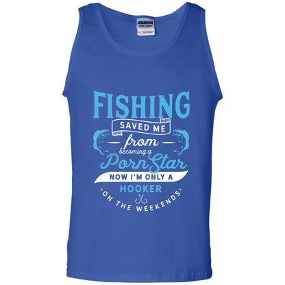 Funny Fishing Tshirts Im Only A Hooker On The Weekends Royal