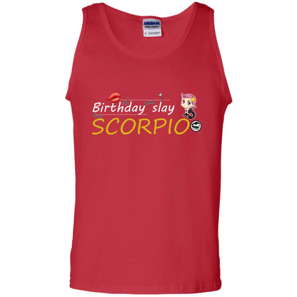 Cute Scorpio Girl Birthday Lip Slay T-shirt Red