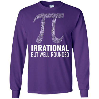 Funny Pi Shirt Irrational But Well Rounded Purple