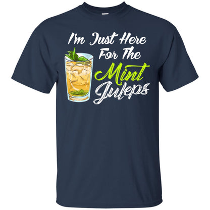 Im Just Here For The Mint Juleps Funny Kentucky Shirt Navy