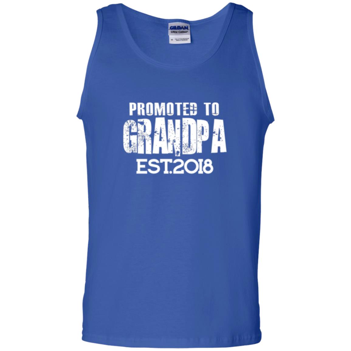 Papa T-shirt Promoted To Grandpa Est 2018 T-shirt Royal
