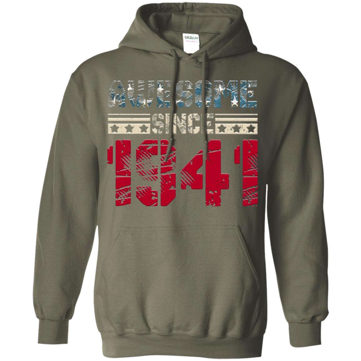 Awesome Since Legends Born In 1941 77 Years Old Birthday Shirt For Dad Or Papa Military Green