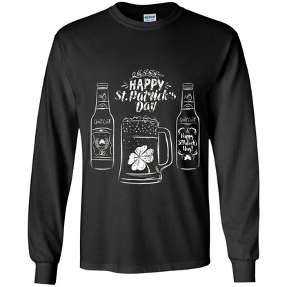 Happy St. Patrick_s Day Drinking Beer St Patrick_s Day T-shirt Black