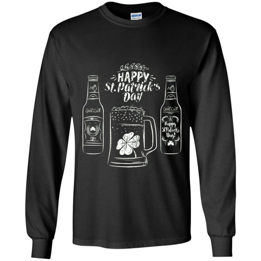 Happy St. Patrick_s Day Drinking Beer St Patrick_s Day T-shirt Black