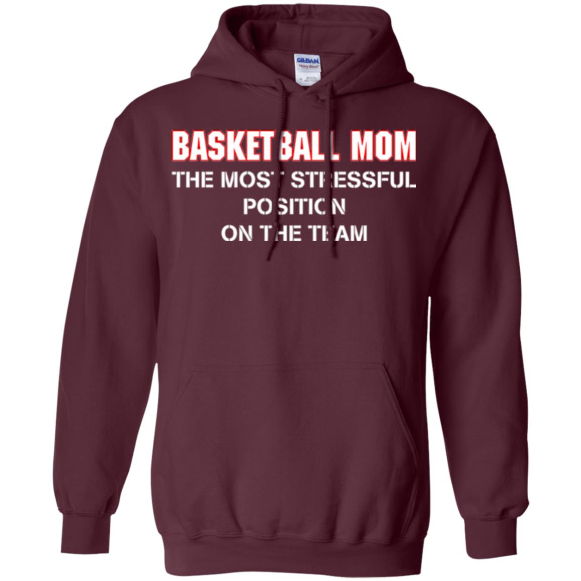 Basketball Lover T-shirt The Most Stressful Position Position On The Team Maroon