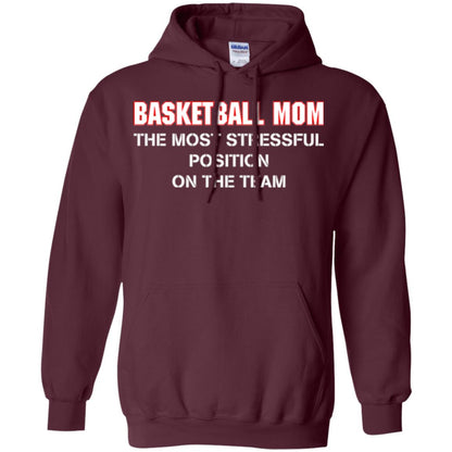 Basketball Lover T-shirt The Most Stressful Position Position On The Team Maroon