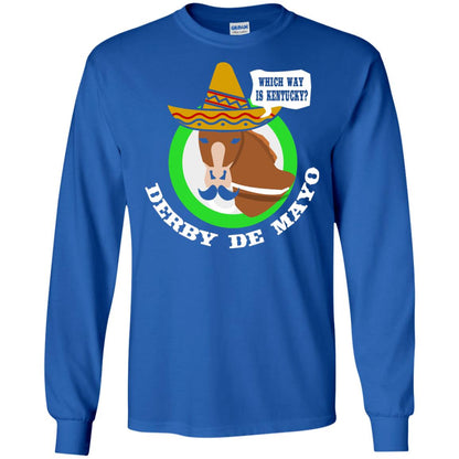 Derby De Mayo Kentucky Sombrero Mexican Horse Race T-shirt Royal