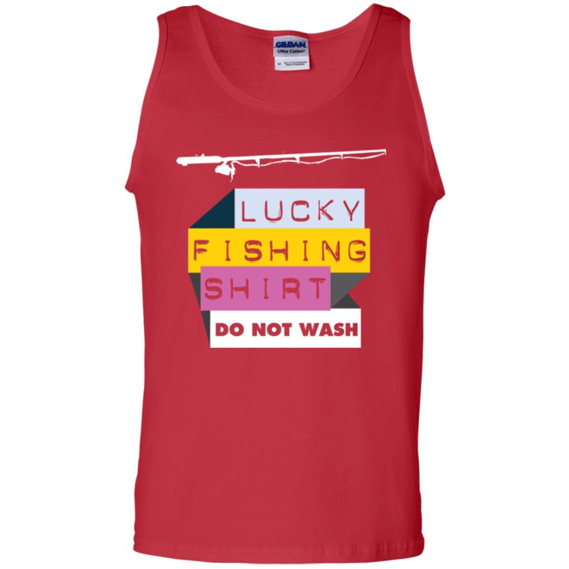 Fisherman T-shirt Lucky Fishing Shirt Do Not Wash Red