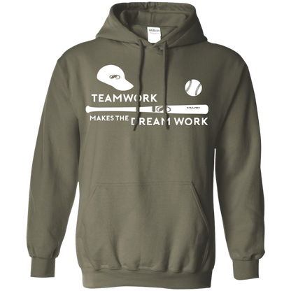 Baseball T-shirt Teamwork Makes The Dream Work Military Green