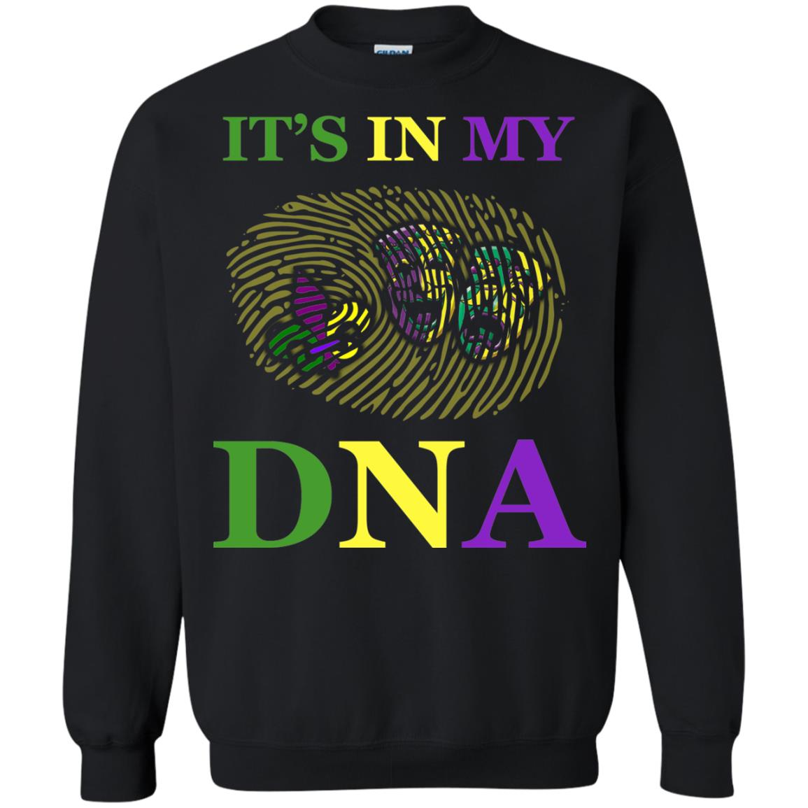 Mardi Gras T-shirt It's In My Dna Black
