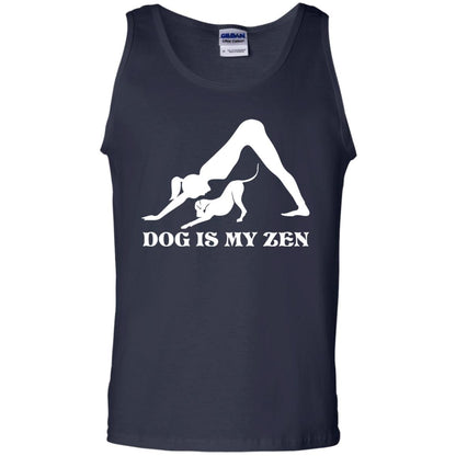 Yoga Dog T-shirt Dog Is My Zen Navy