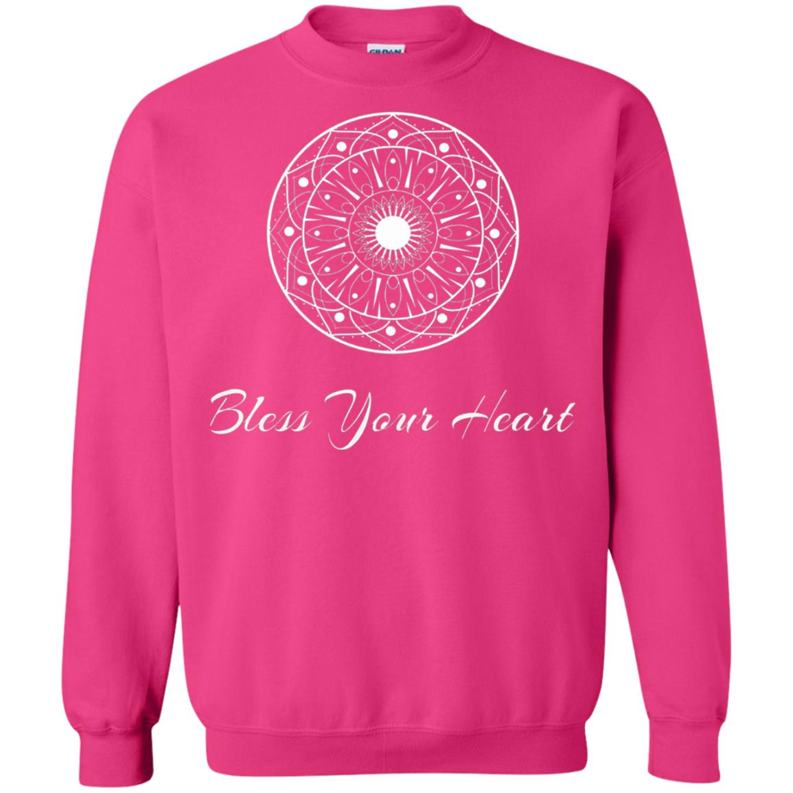 Bless Your Heart Mandala T-shirt Heliconia