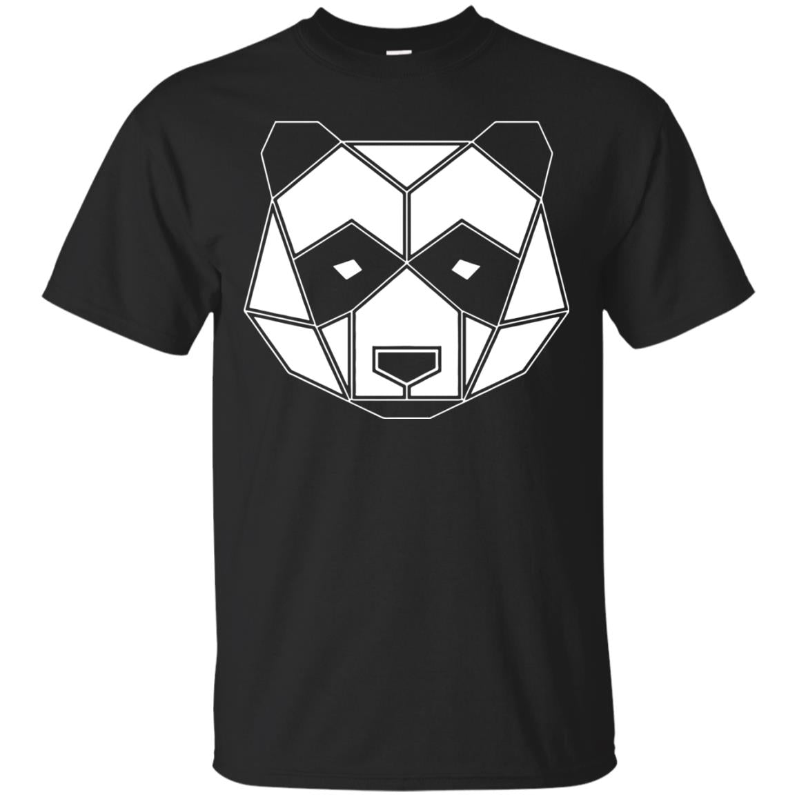 Polygon Geometric Panda Shirt Black