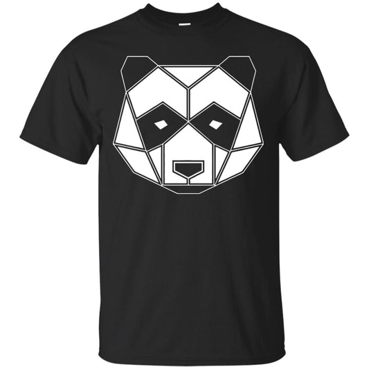Polygon Geometric Panda Shirt Black