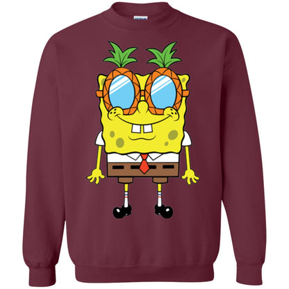 Nickelodeon Spongebob Squarepants Pineapple Glasses T-shirt Maroon