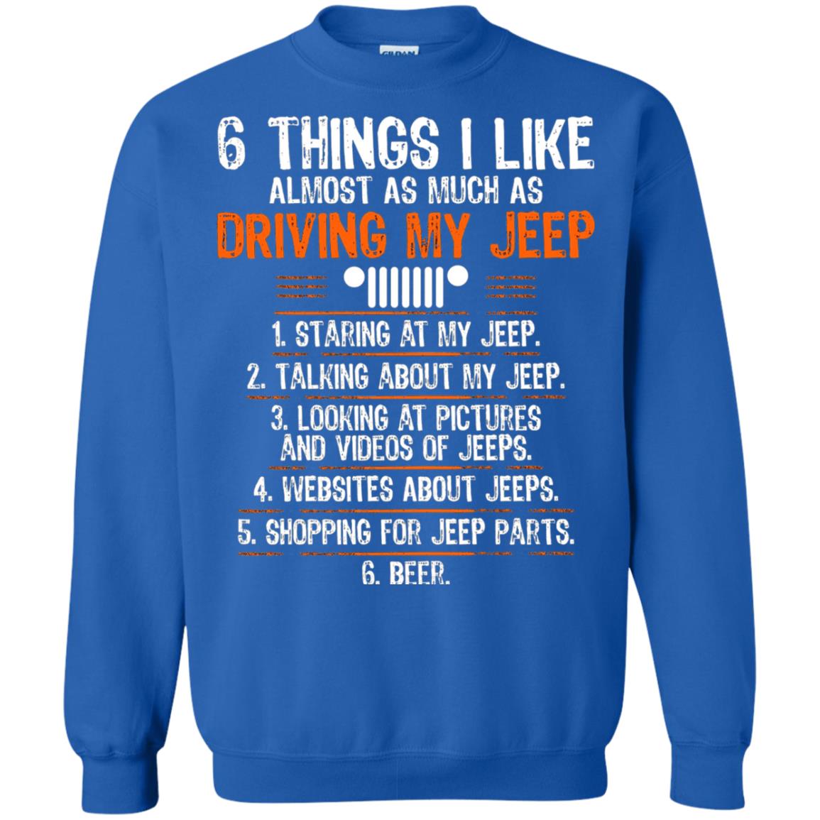 Funny Off Road Driving T-shirt 6 Things I Like Almost As Much As Royal