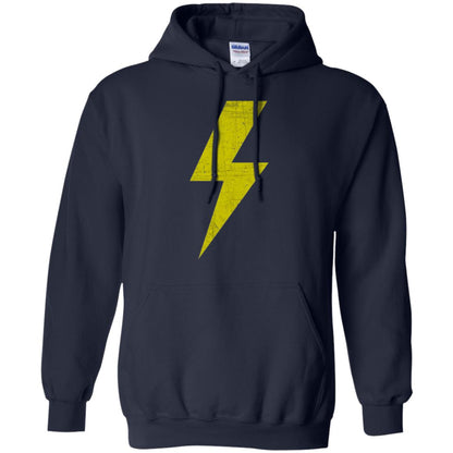 Retro Distressed Yellow Lighting Bolt T Shirt Navy