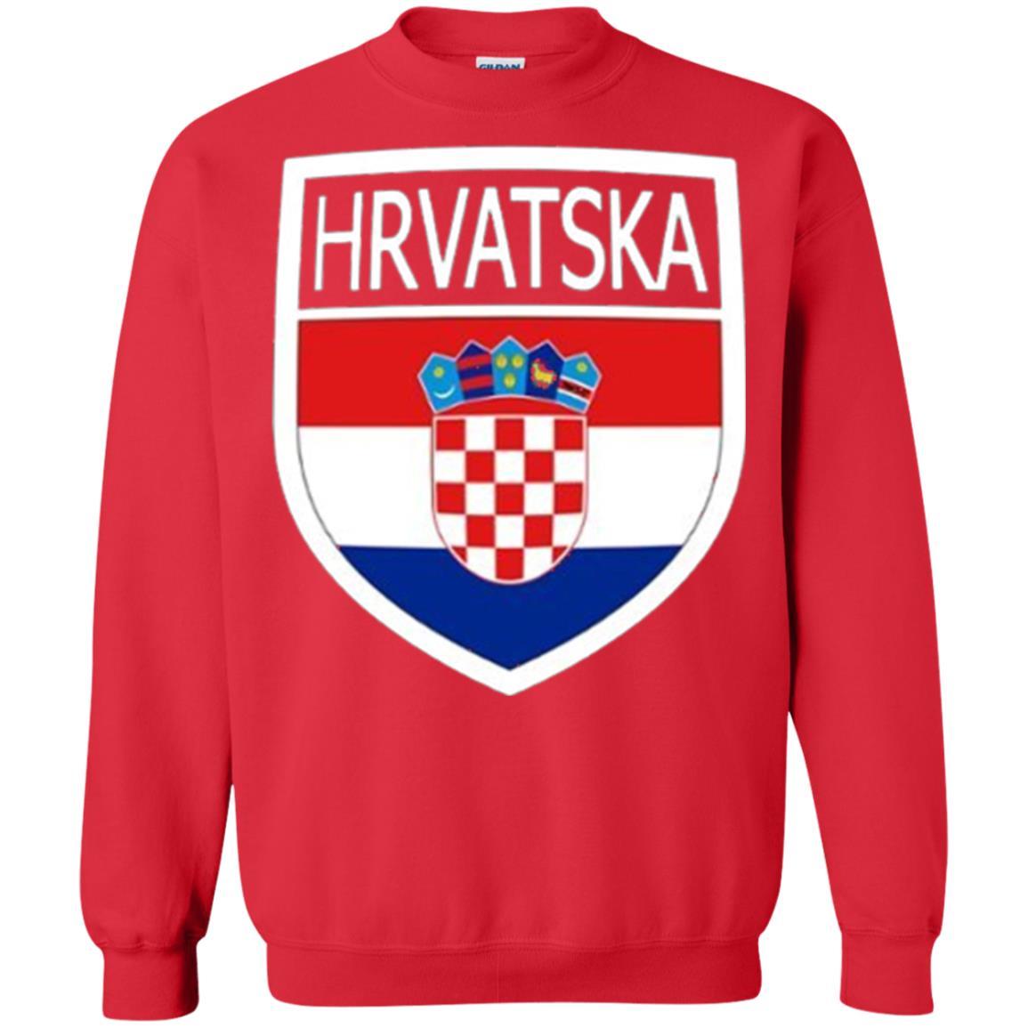 Croatia Shield T-shirt Hrvatska Patch Croatian Flag Badge Red