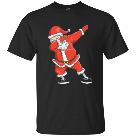 Christmas T-shirt Dabbing Santa Claus T-shirt Black