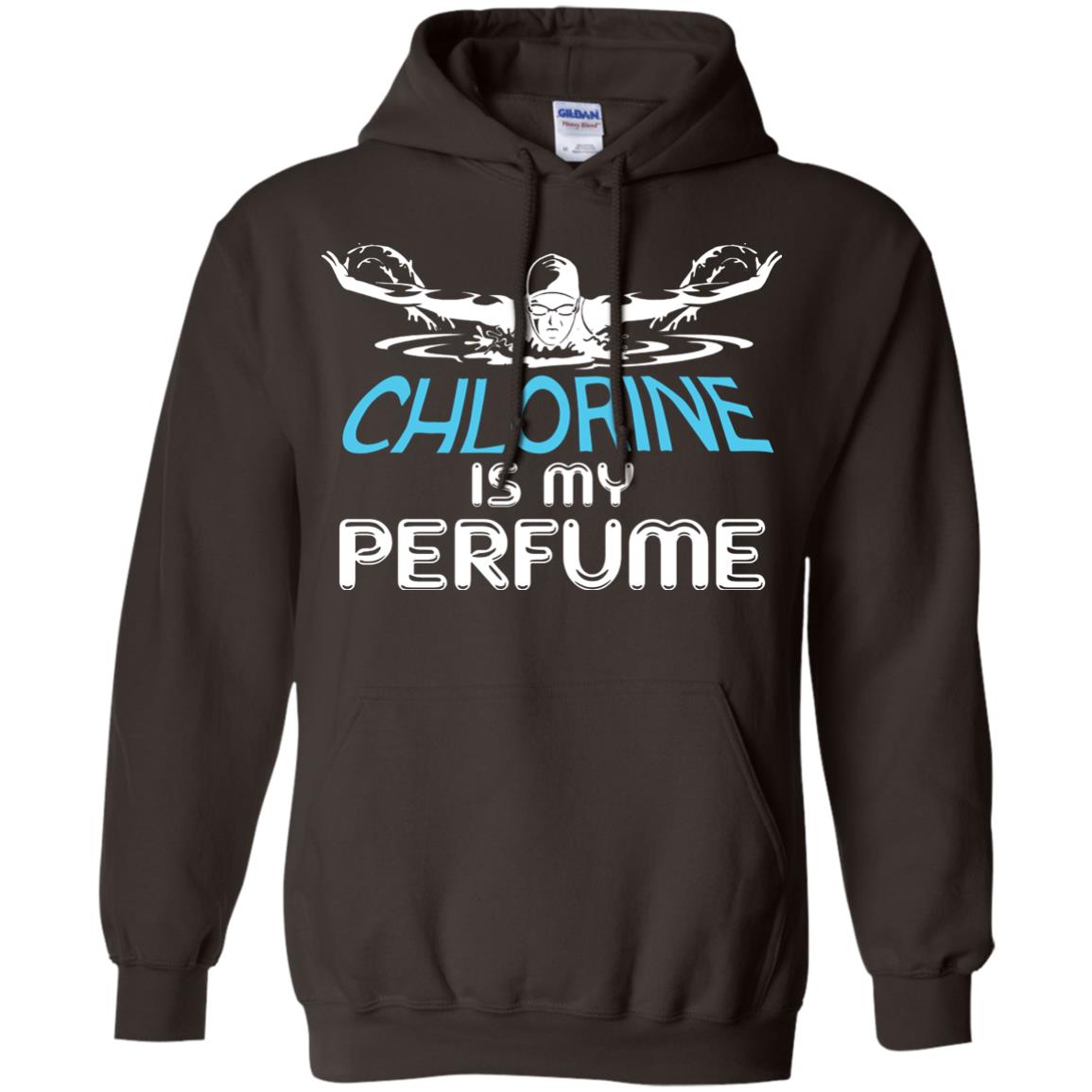 Swimmer T-shirt Chlorine Is My Perfume Dark Chocolate