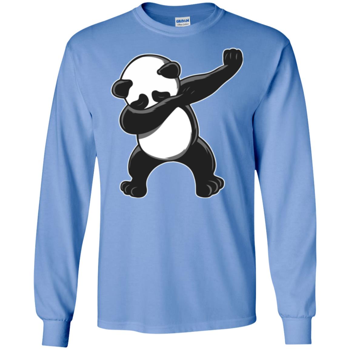 Funny Panda Dab T-shirt Cute Dabbing Panda Carolina Blue