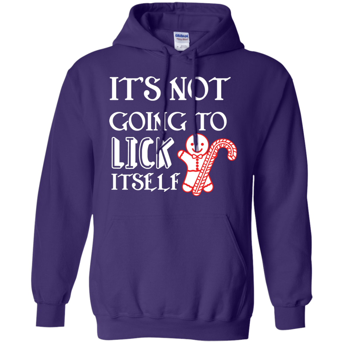 Christmas T-Shirt It's Not Going To Lick Itself Purple