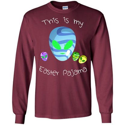 Easter Pajama Alien Shirt Maroon
