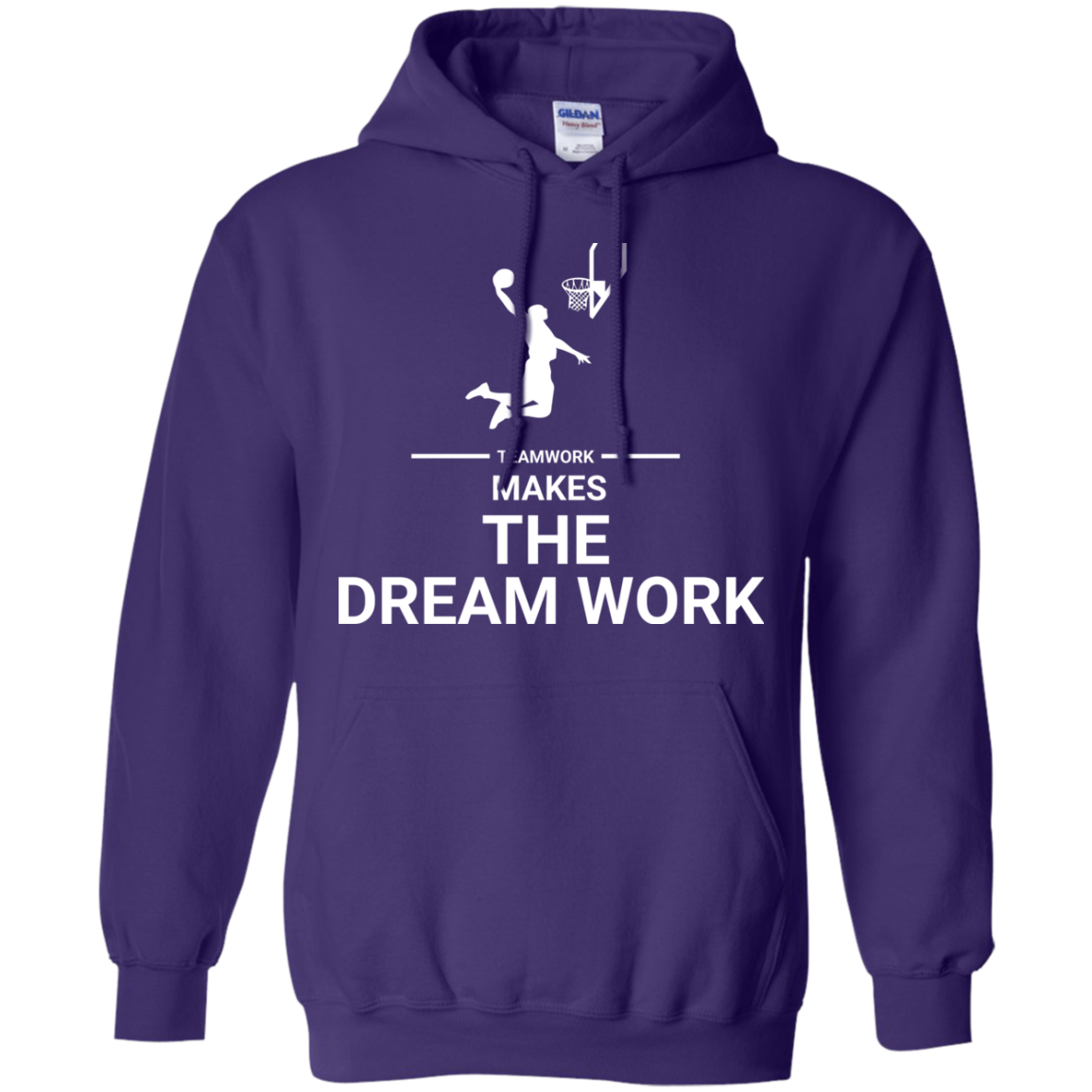 Basketball T-shirt Teamwork Makes The Dream Work Purple