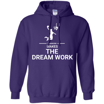 Basketball T-shirt Teamwork Makes The Dream Work Purple