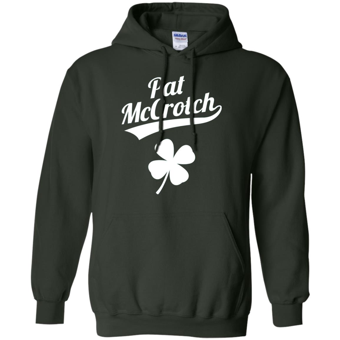 Funny Pat Mccrotch St. Patricks Shamrock T-shirt Forest Green