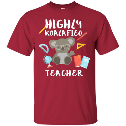 Highly Qualified Punny Teacher T-shirt Cardinal