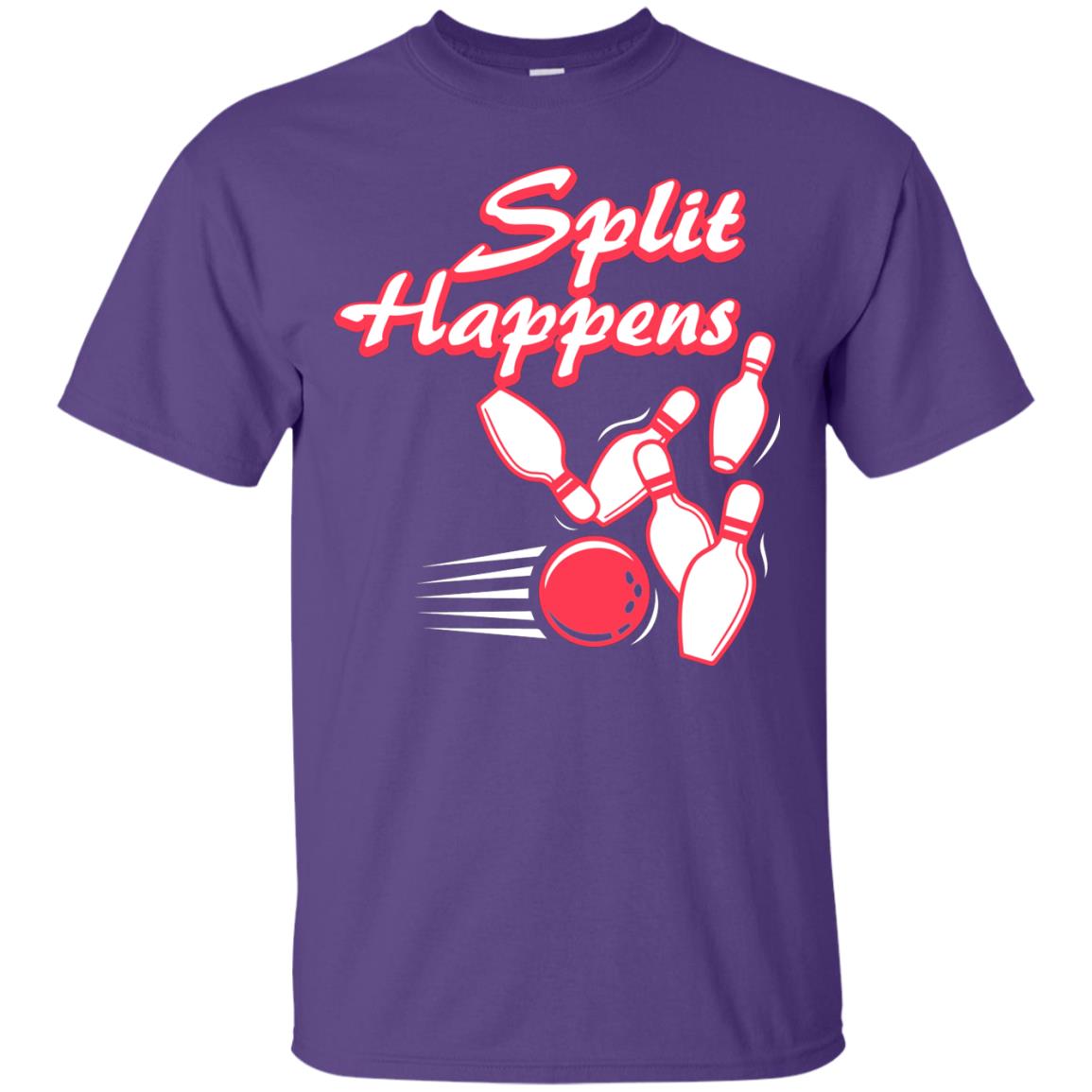 Bowling Lover T-shirt Split Happens Purple