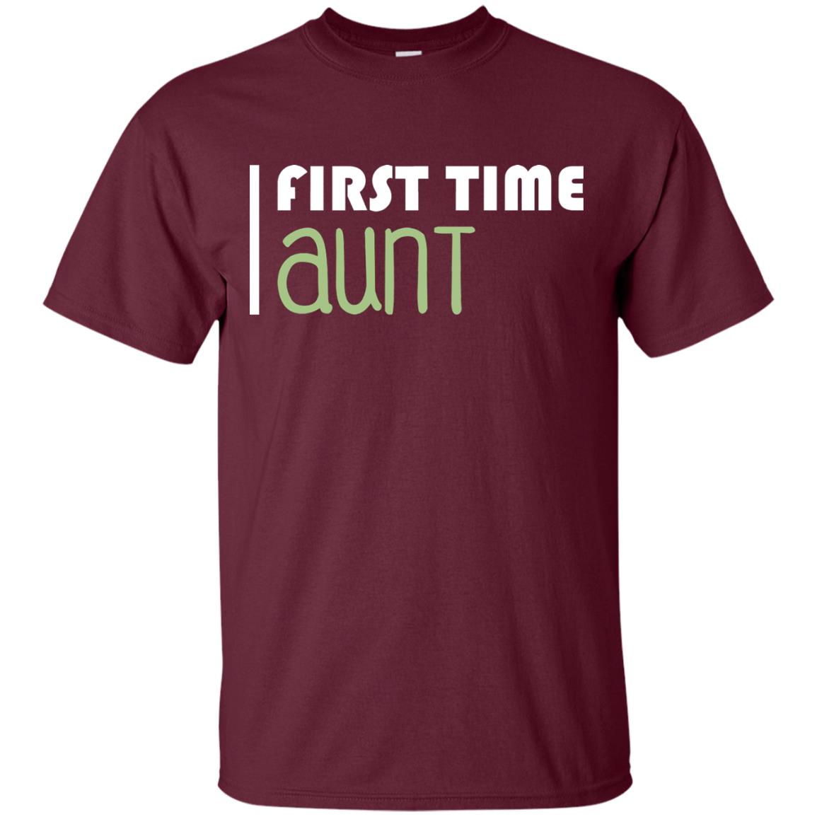 First Time Aunt New Auntie Shirt Maroon