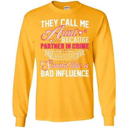 Aunt T-shirt They Call Me Aunt Gold