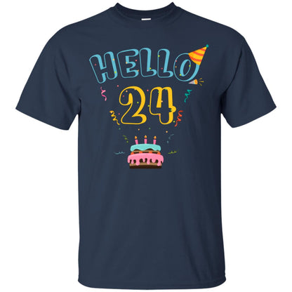 Hello 24 Twenty Four Years Old 24th 1994s Birthday Gift Shirt Navy