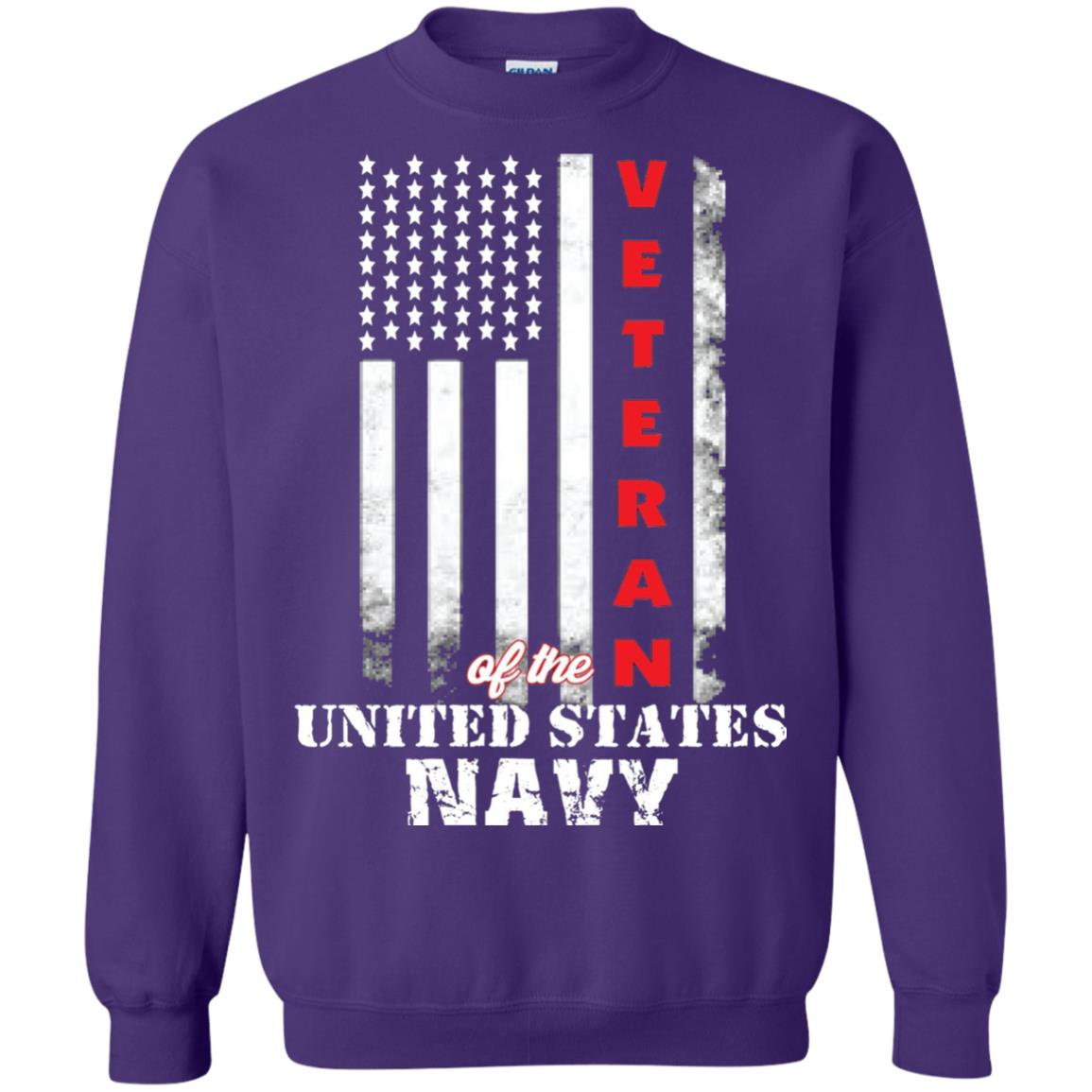 Armed Forces Us Navy Vintage Veteran T-shirt Purple