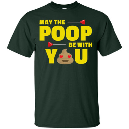 May The Poop Be With You Funny Emoji T-shirt Forest
