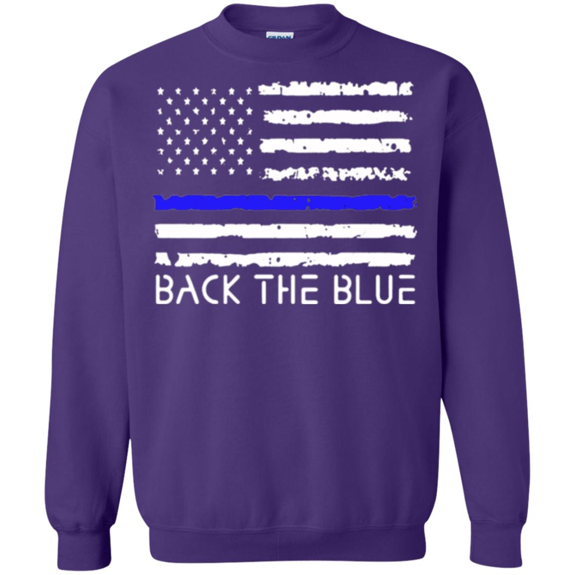 Thin Blue Line T-shirt Back The Blue Purple