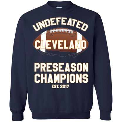 Football T-shirt Cleveland Football Undefeated Preseason Champion Navy