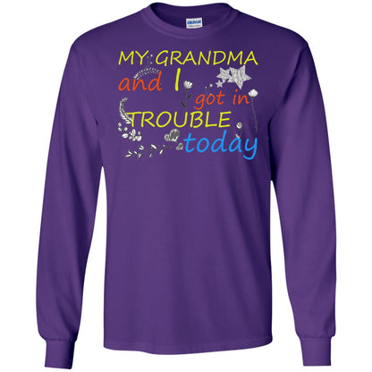 My Grandma And I Got In Trouble Today Shirt Purple