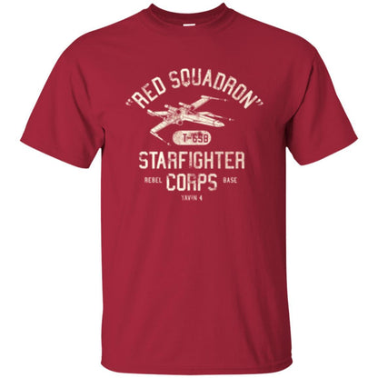 Film T-shirt Red Squadron T-65b Starfighter Rebel Corps Base Cardinal