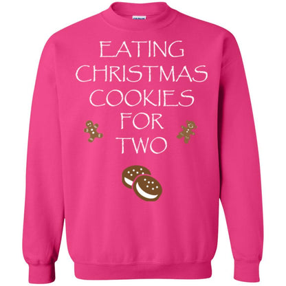 Christmas T-shirt Eating Christmas Cookies For Two Heliconia
