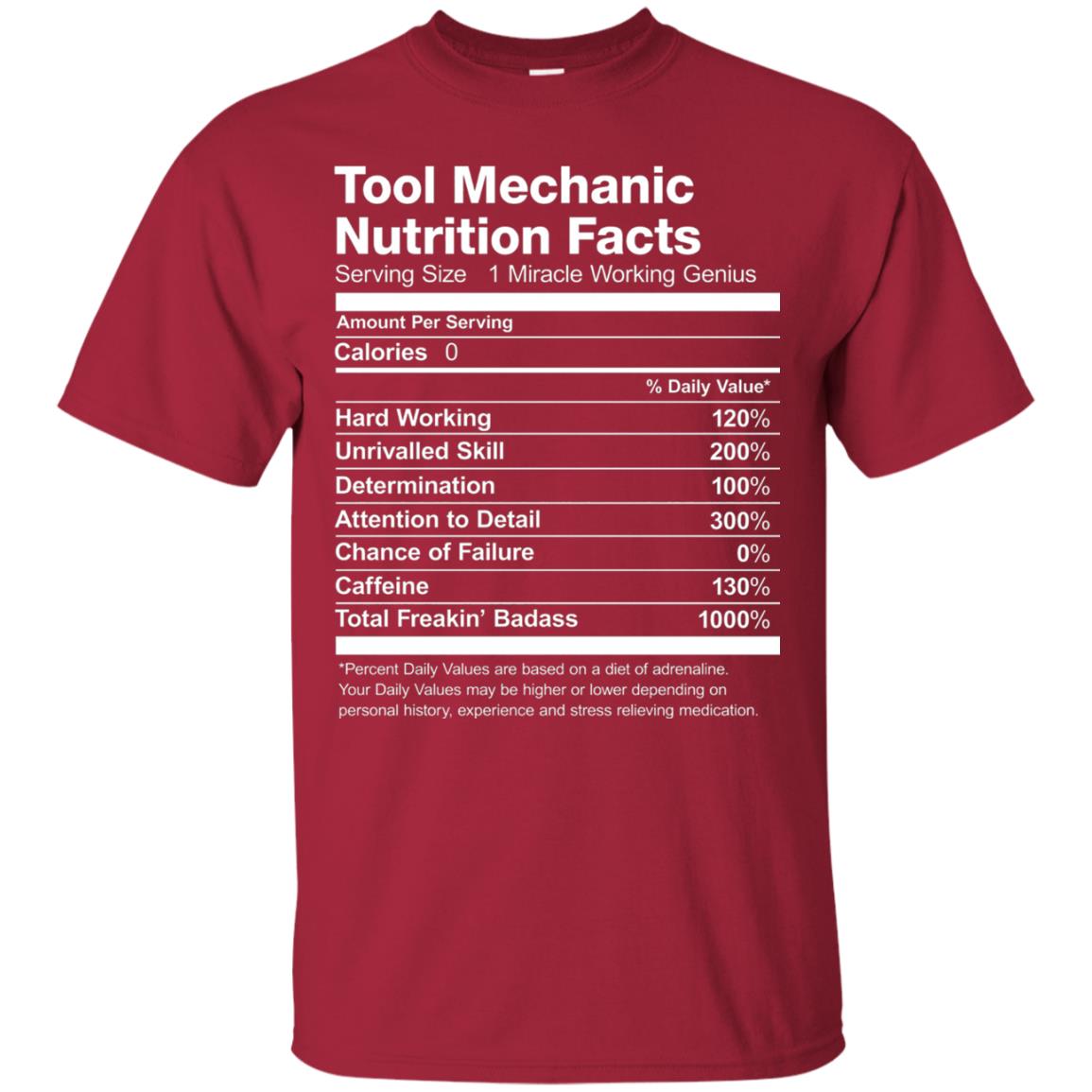 Tool Mechanic Uniform Funny T-shirt Cardinal