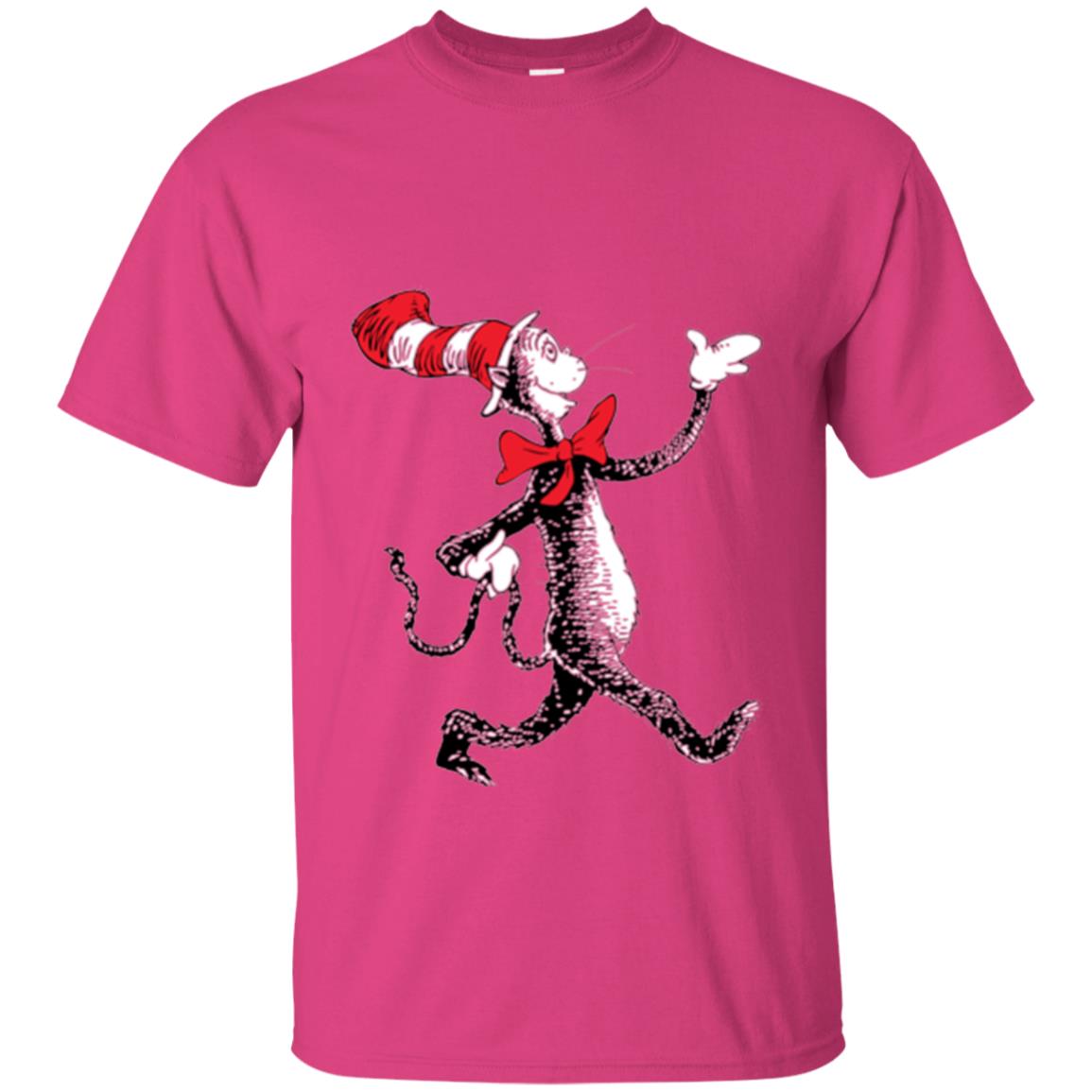 Dr. Seuss Strolling Cat Autism Awareness T-shirt Heliconia