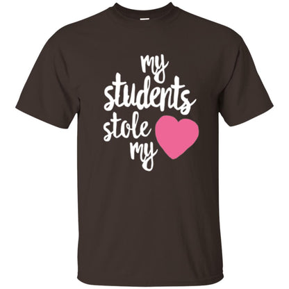 Valentine_s Day T-shirt My Students Stole My Heart Dark Chocolate